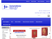 Tablet Screenshot of generationsreligiousgifts.com